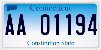 CT license plate AA01194