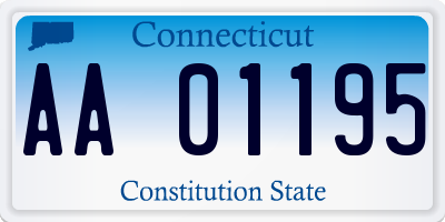 CT license plate AA01195