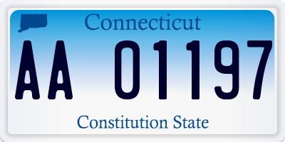 CT license plate AA01197