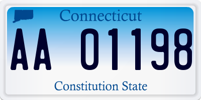 CT license plate AA01198