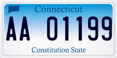 CT license plate AA01199