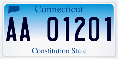 CT license plate AA01201