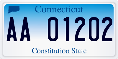 CT license plate AA01202