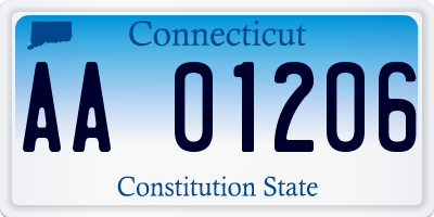 CT license plate AA01206