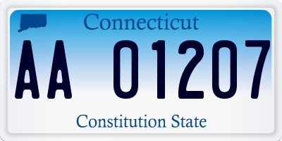 CT license plate AA01207