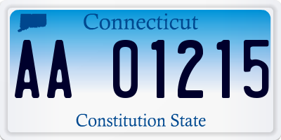 CT license plate AA01215