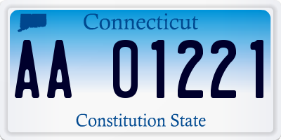 CT license plate AA01221