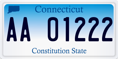 CT license plate AA01222