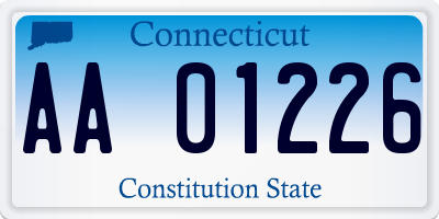 CT license plate AA01226