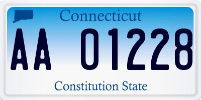 CT license plate AA01228