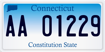 CT license plate AA01229