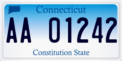 CT license plate AA01242