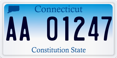 CT license plate AA01247