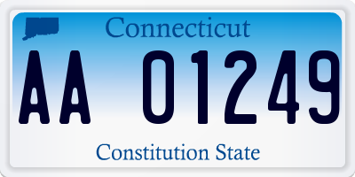 CT license plate AA01249