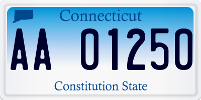 CT license plate AA01250