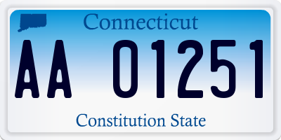 CT license plate AA01251