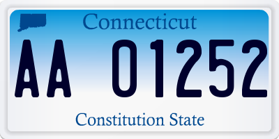 CT license plate AA01252
