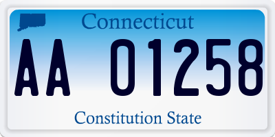 CT license plate AA01258