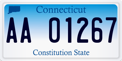 CT license plate AA01267