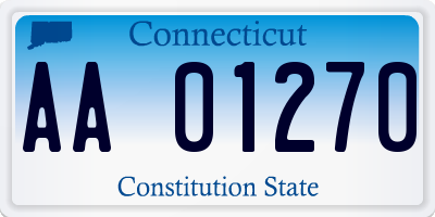 CT license plate AA01270