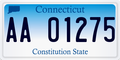 CT license plate AA01275