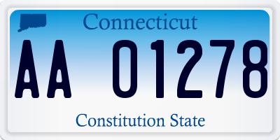 CT license plate AA01278