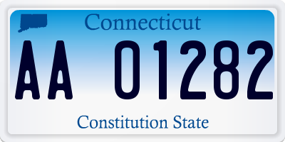 CT license plate AA01282