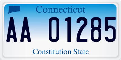 CT license plate AA01285