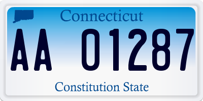 CT license plate AA01287