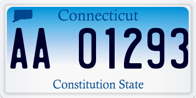 CT license plate AA01293
