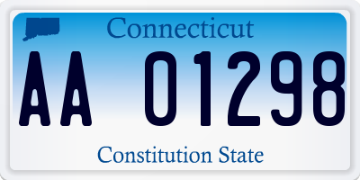 CT license plate AA01298