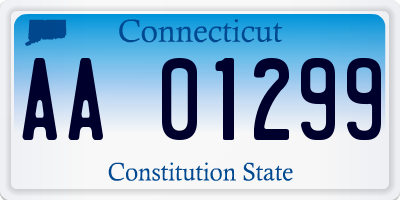 CT license plate AA01299