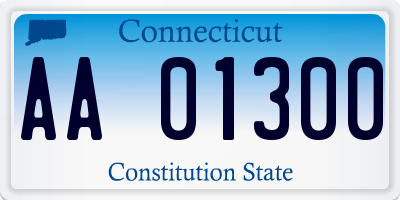 CT license plate AA01300