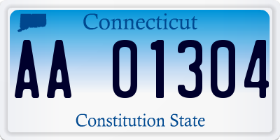 CT license plate AA01304