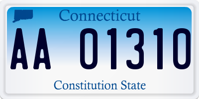 CT license plate AA01310