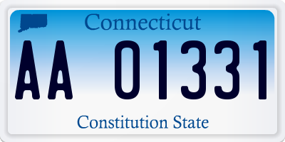 CT license plate AA01331