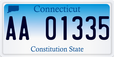 CT license plate AA01335