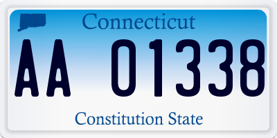 CT license plate AA01338