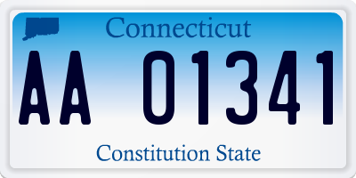 CT license plate AA01341