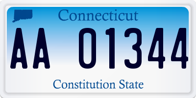 CT license plate AA01344