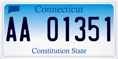 CT license plate AA01351