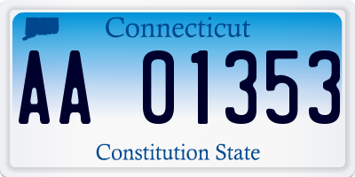 CT license plate AA01353