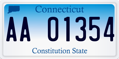 CT license plate AA01354