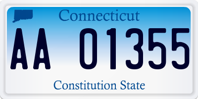 CT license plate AA01355