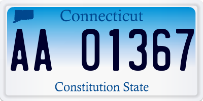 CT license plate AA01367