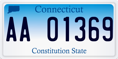 CT license plate AA01369