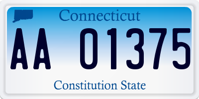 CT license plate AA01375