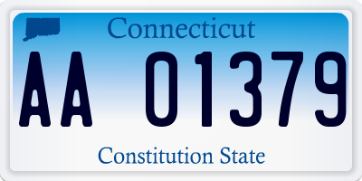 CT license plate AA01379