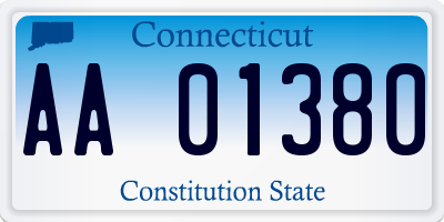 CT license plate AA01380