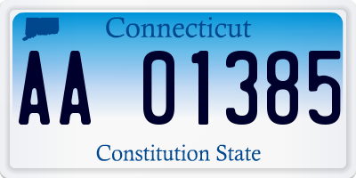 CT license plate AA01385